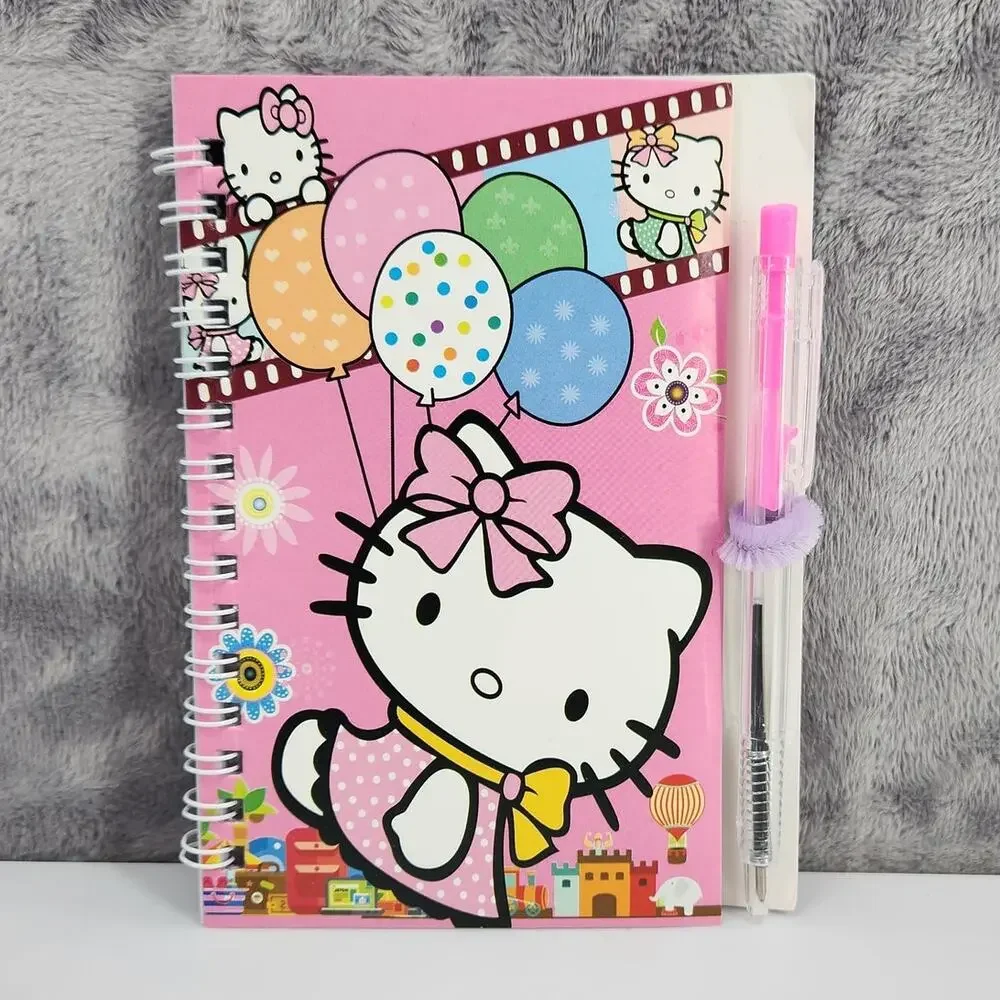 2 Spiral Pocket Notebook/Pen Hello Kitty Party 4x5.5